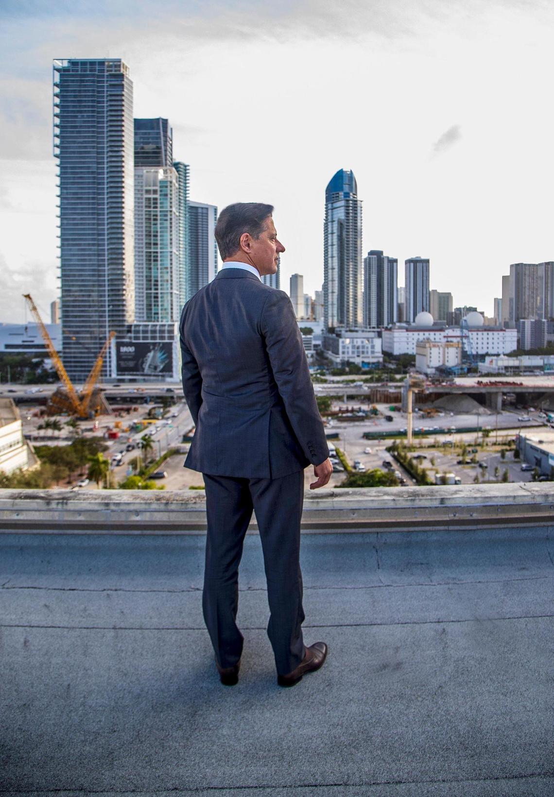 Miami-Dade Public Schools Superintendent Alberto Carvalho on the roof of the Miami-Dade County School Board Building in Miami. Carvalho announced in December he is leaving to become superintendent of LA public schools. The key question in 2022 will be who will replace him as the head of Miami-Dade Schools.