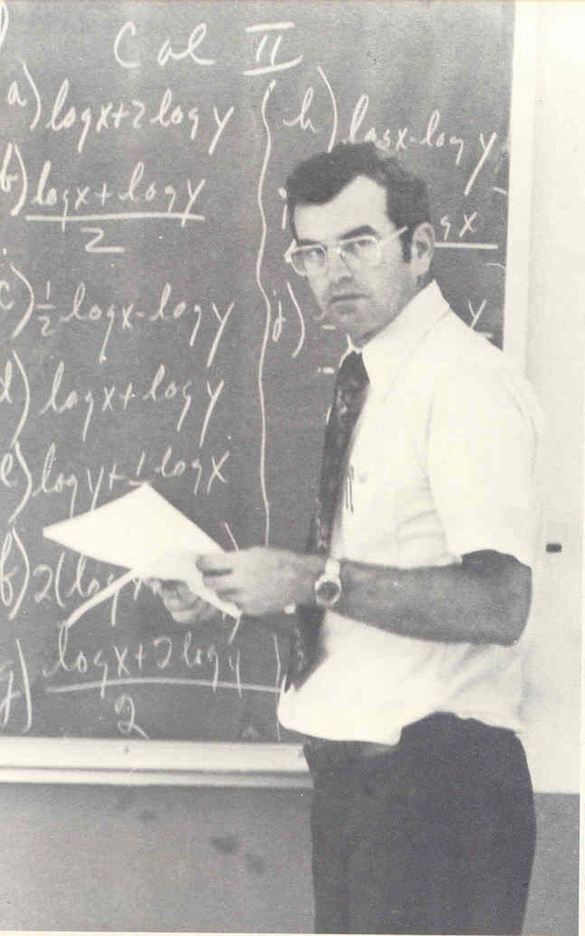 Brother Kevin Handibode teaches an advanced math class at Christopher Columbus High School in this file photo from 1976.