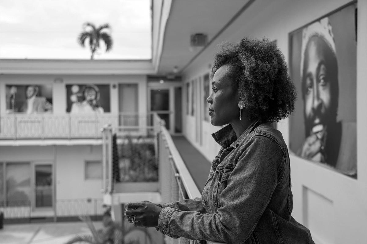 Kearstin Piper Brown ponders while touring the Historic Hampton House in Miami, Florida. The Rev. Martin Luther King Jr. and Black entertainers stayed at the Hampton House during Miami’s segregated era.