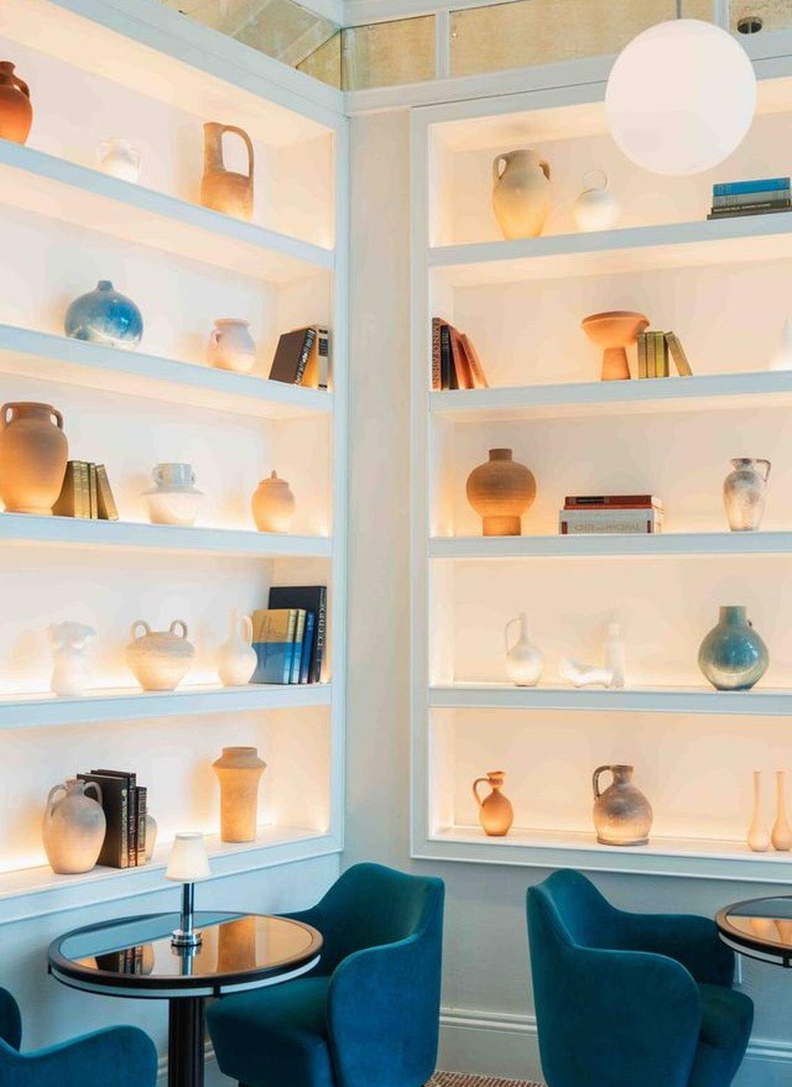 The interior of Gaia Greek-Mediterranean restaurant in South Beach.