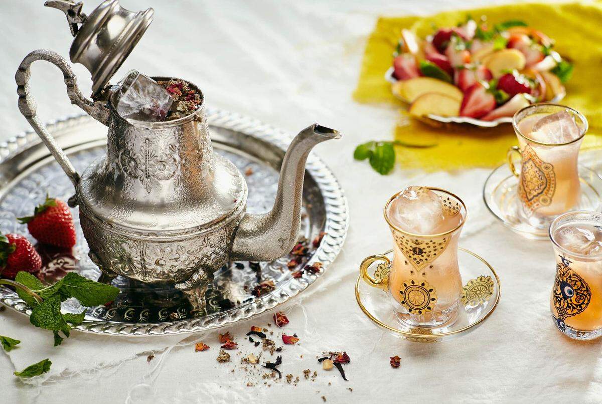 Habibi Marguerite spiked tea at Byblos in Miami Beach.
