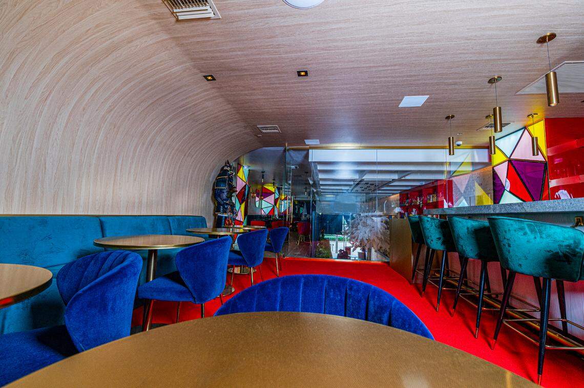 Another view of upstairs lounge Aka at Crudos Art House in Coral Gables.