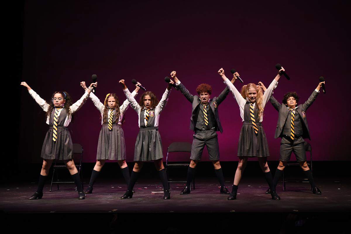 Young Talent Big Dreams 2025 Group Vocals winners were SAH Conservatory of Dramatic Arts. The group features (L-R) Ana Paula Mayor, 10; Sophia Bovensiepen, 13; Paulina Gonzalez, 10; Emmanuel Arcilla, 13; Anna Hurtado, 9, and JJ Calvo, 13.