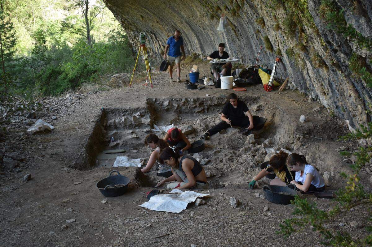 Flint tools, ceramics and mills, along with animal bones, were found at the site, researchers said.