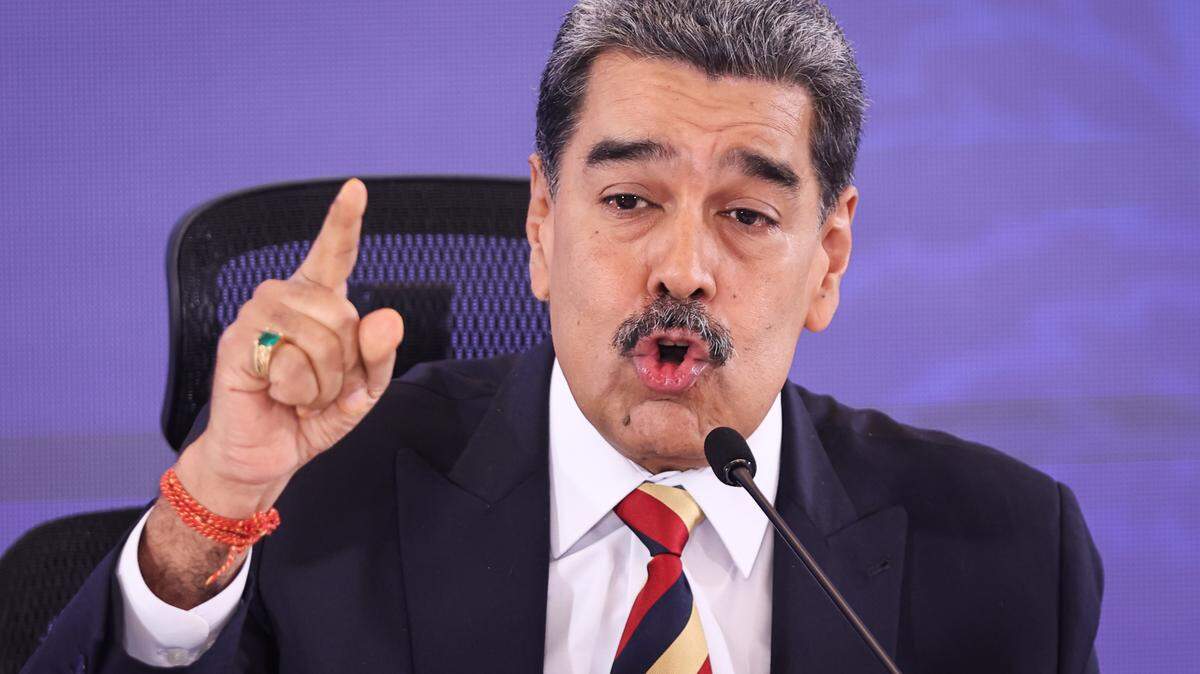 Venezuelan leader Nicolás Maduro speaks during a press conference in Caracas on Sept. 1. 
