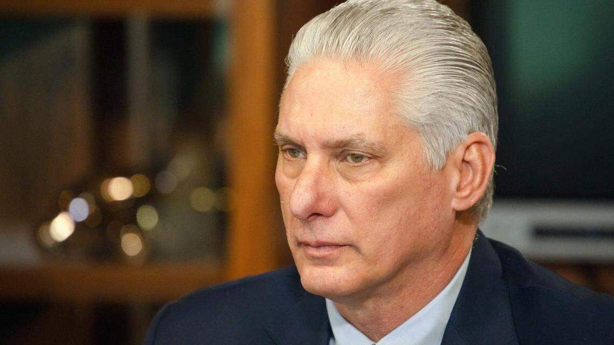 Cuban leader Miguel Díaz-Canel. 
