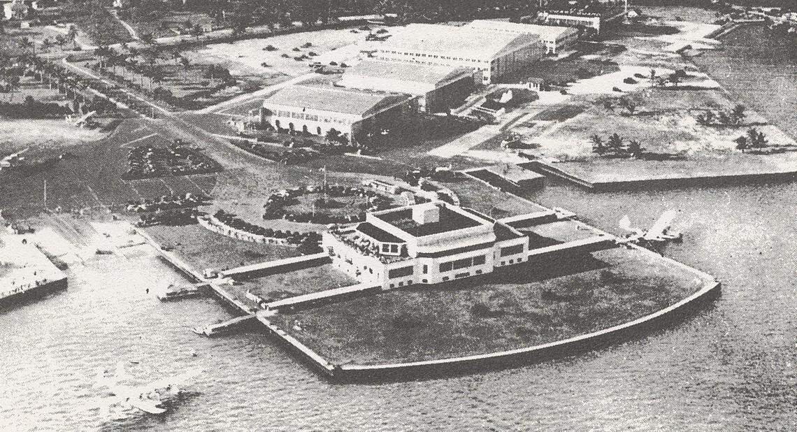 Pan American’s Dinner Key Base in Miami, circa 1936. The building now serves as the location of Miami’s City Hall.