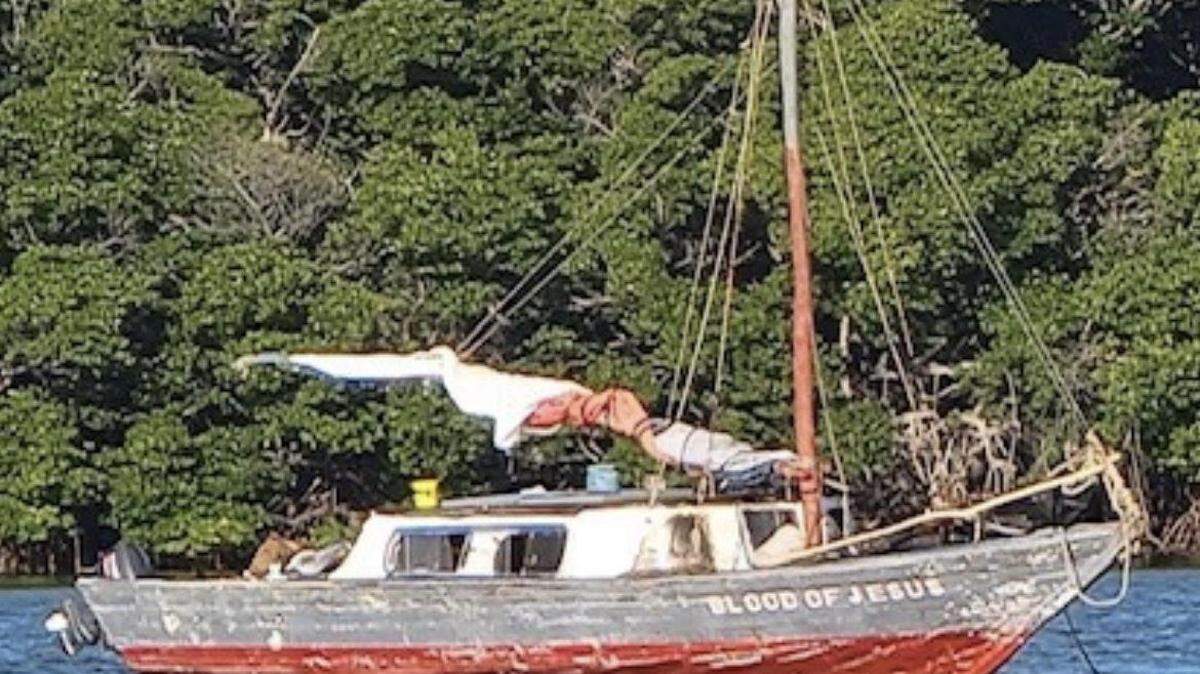 Fifty-two Haitian migrants landed in the Florida Keys in this boat on Friday, according to authorities.