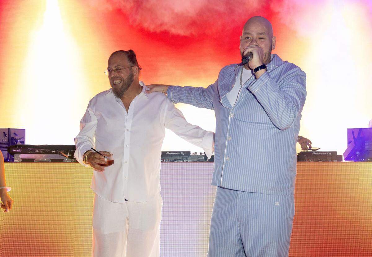 MIAMI, FLORIDA - MARCH 01: Gil Dezer and Fat Joe attend Gil Dezer’s 50th Birthday Bash at Bentley Residences on March 01, 2025 in Miami, Florida. (Photo by Alexander Tamargo/Getty Images for Gil Dezer)