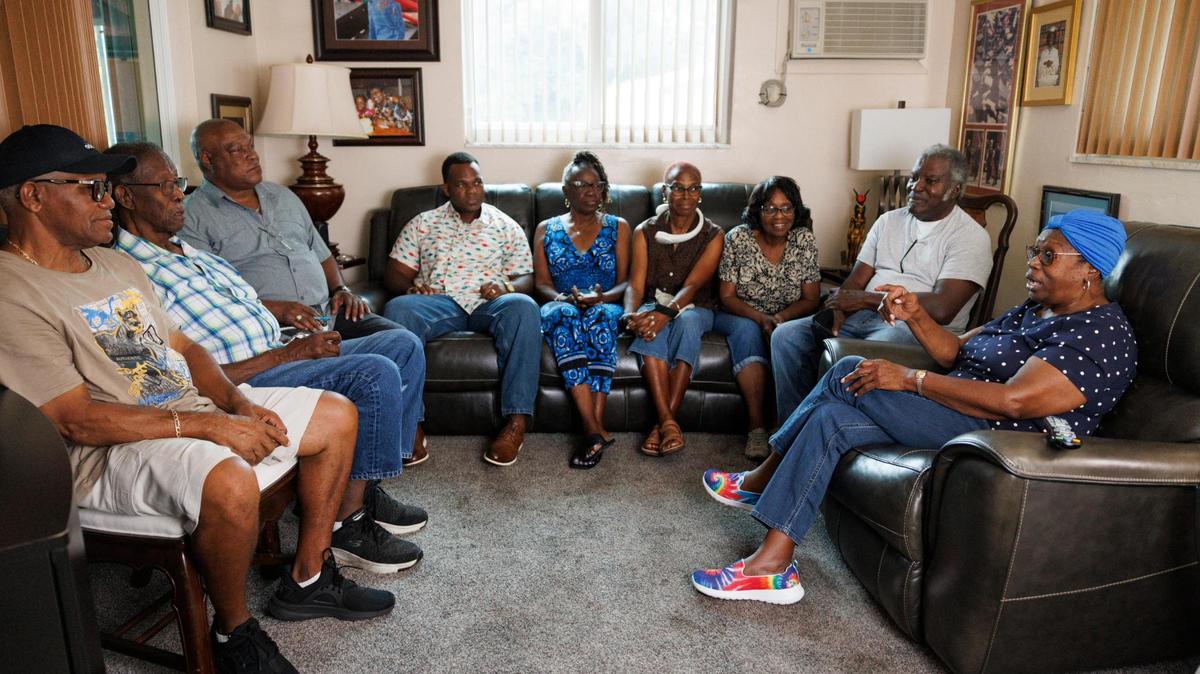 Residents from the Little River Farms neighborhood meet in the Johnson’s home to discuss their concerns over becoming a city on Tuesday, July 22, 2025 in Miami, Fla.