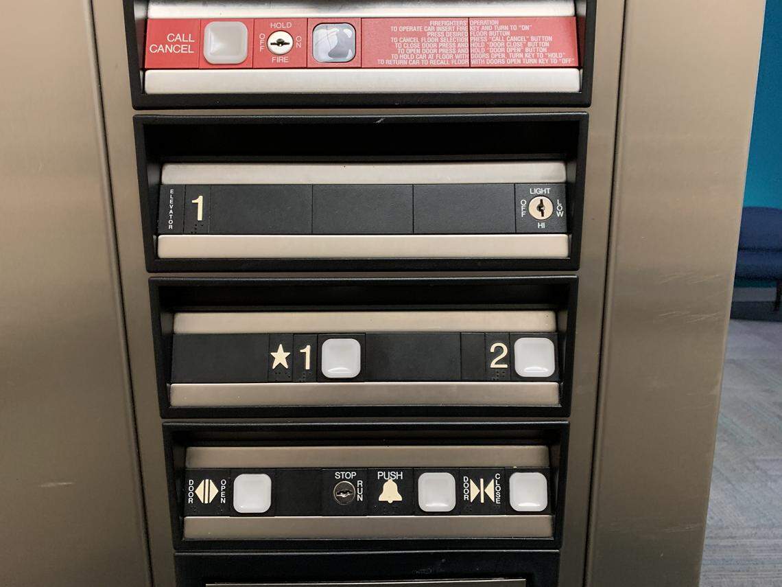 Elevator buttons can be germ-ridden and lead to the spread of flu in offices.