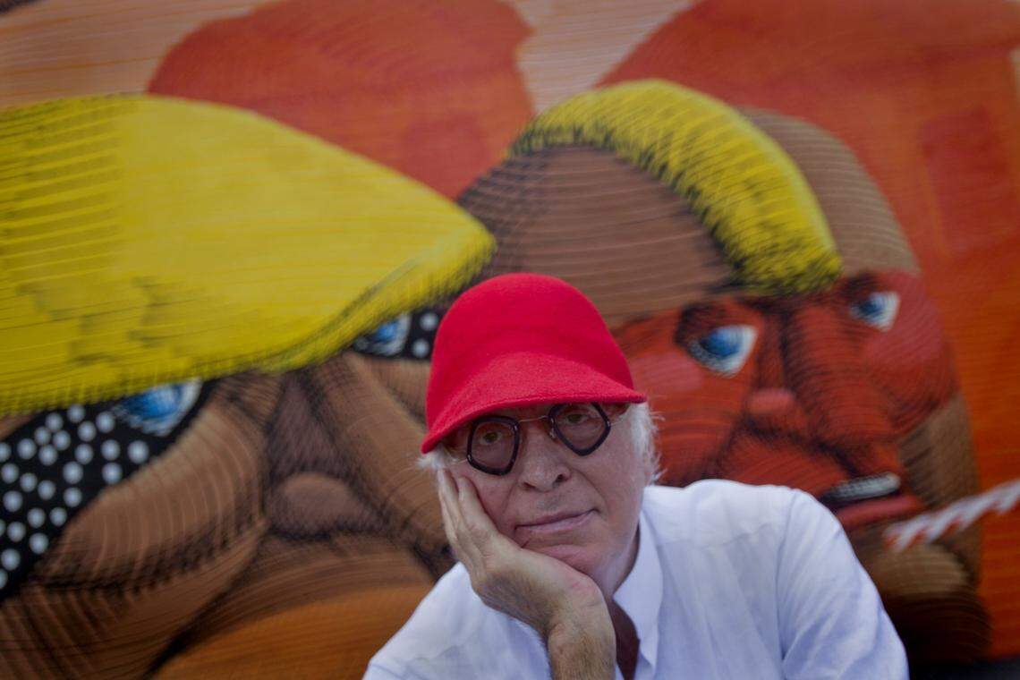 Tony Goldman visiting the Wynwood Walls in September 2011, which he played an instrumental role in creating. Goldman died in 2012, leaving his daughter Jessica Goldman Srebnick to lead the family’s development firm.