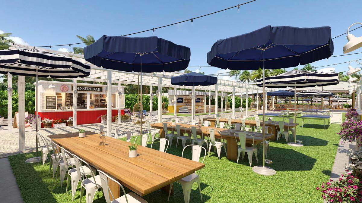 Share tables and take in the sun (or moon) at The Wharf in Fort Lauderdale.