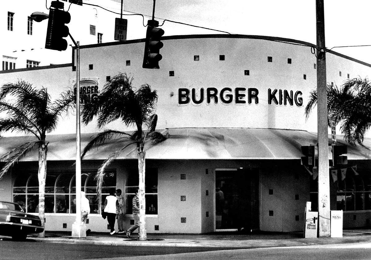 Burger King on South Beach in 1988.