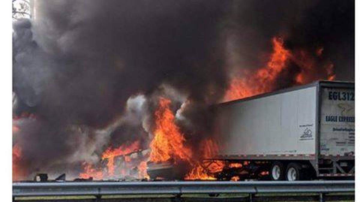 Six people were killed in a fire on a Florida highway near Gainesville, fire rescue officials said.