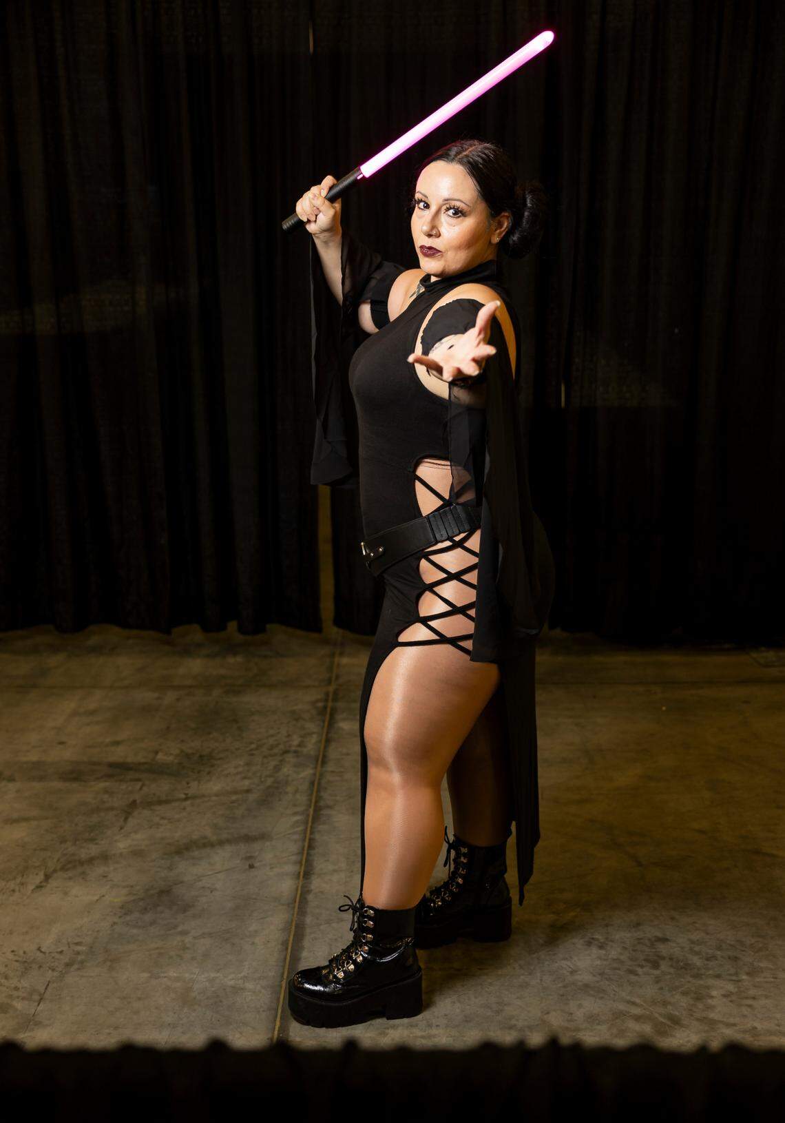Lydia Socorro cosplays as Darth Leia from 'Star Wars.'