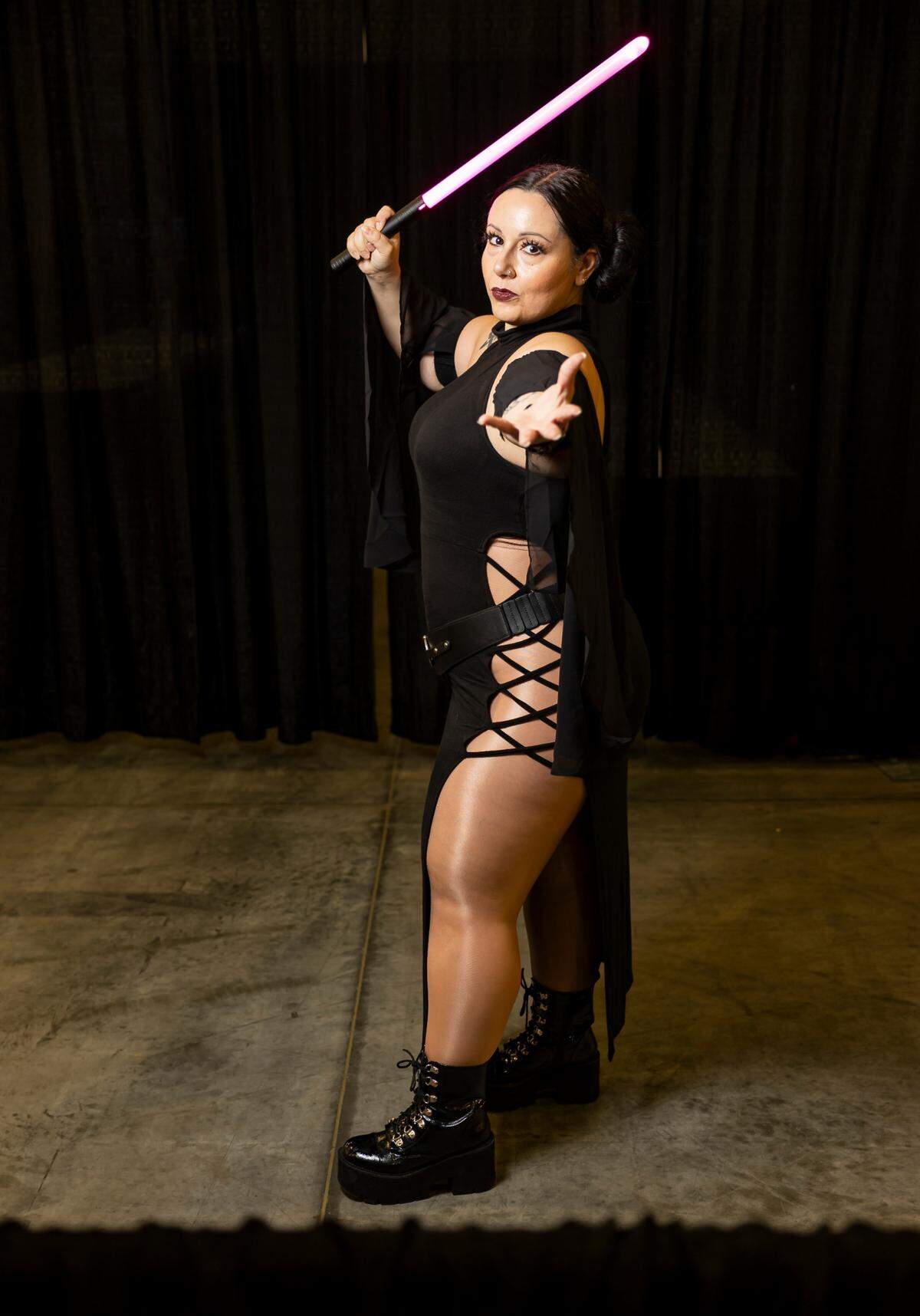 Lydia Socorro cosplays as Darth Leia from 'Star Wars.'