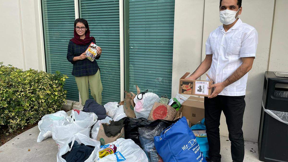 Shukria Entezar and Mohammad Arias volunteer to help resettle Afghan refugees with Church World Service.