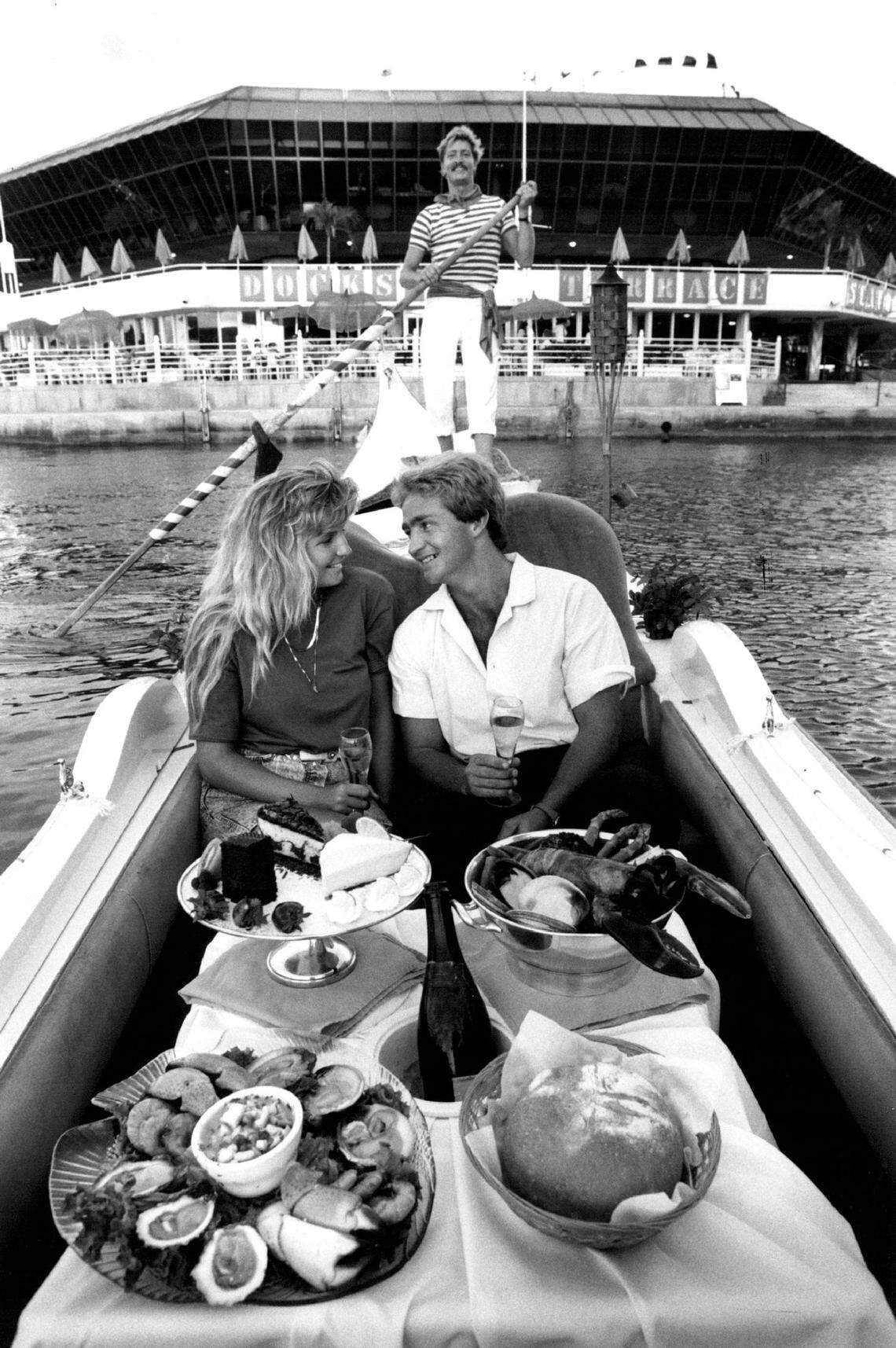 A dinner cruise at Dockside Terrace at Bayside in 1989.