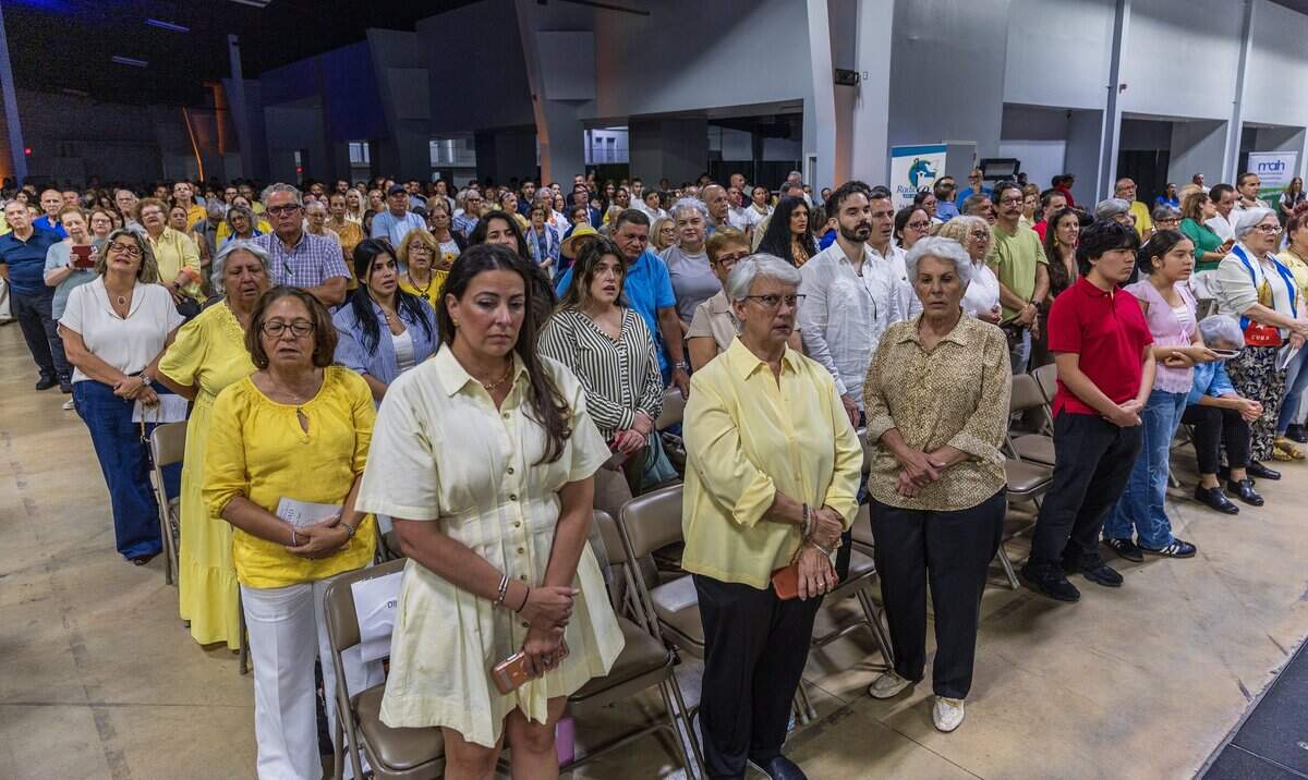 Thousands of parishioners attended the celebration of a Solemn Mass celebrating the 65th Anniversary of the Arrival of the Image of Our Lady of Charity in Miami, presided over by his Excellency The Most Reverend Thomas Wenski, Archbishop of Miami celebrated at the Miami-Dade Fair & Exposition, in West Miami, on Tuesday September 08, 2026.