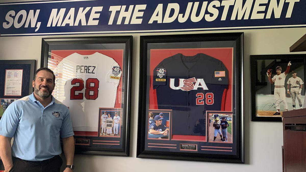 St. Thomas University baseball coach Jorge Perez.