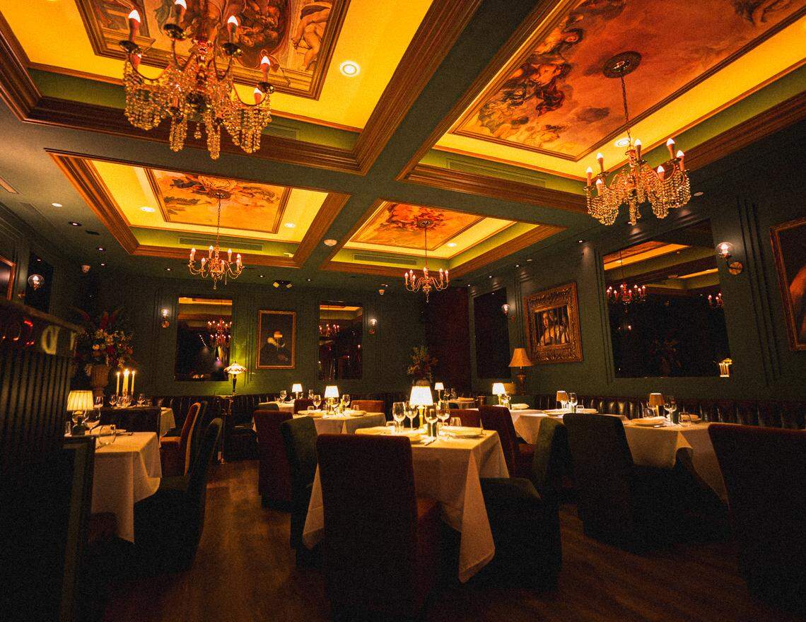 The interior of Leonardo, the new Italian restaurant in Miami Beach co-owned by Igor Dze.