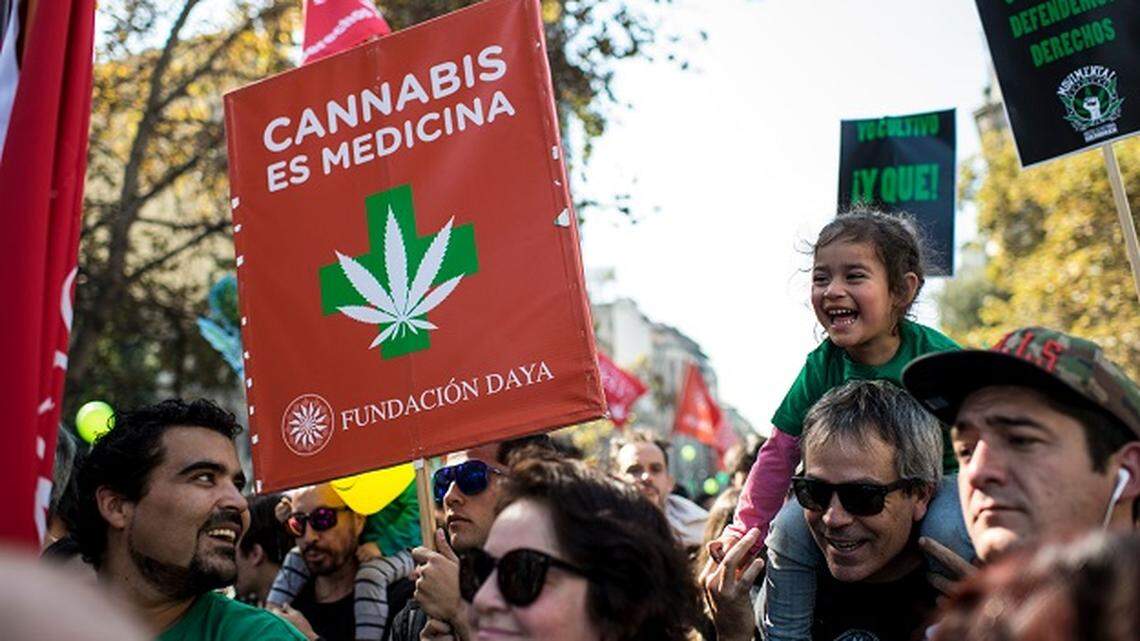 In 2018, Chileans take part in a “Cultivate Your Right” rally in Santiago, demanding the legalization of marijuana.