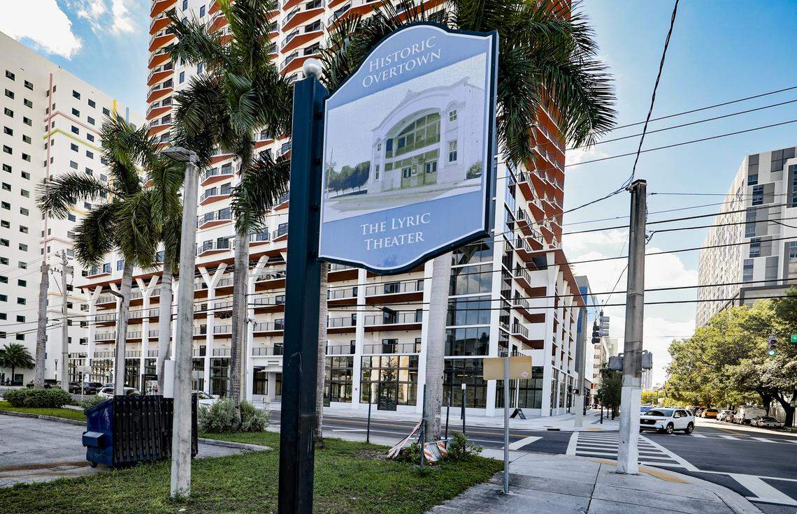 New residential towers are seen looking south along N.W. 2nd Avenue in the historic Overtown area of Miami, FL, on Wednesday, October 15, 2025.