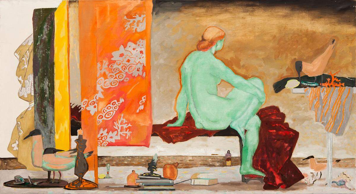 Yana Bystrova’s “The Deity of Chill” is on display at the Coral Gables Museum for an exhibition of Ukrainian art made just before and after the fall of the Soviet Union. Bystrova, who is originally from Kyiv and now lives in Paris, said she is happy that American audiences can experience Ukrainian contemporary art.