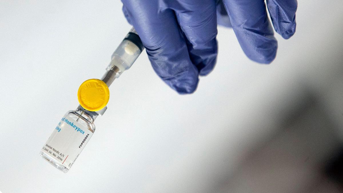 A nurse prepares the Monkeypox vaccine at the Pride Center at Equality Park in Wilton Manors, Florida, on Tuesday, July 19, 2022.