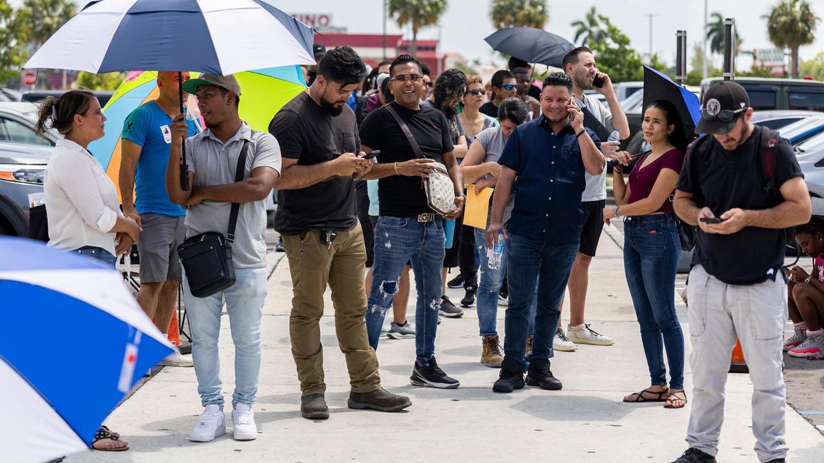 People wait for hours in line to get into DMV offices across South Florida. Will upgraded equipment help at the location in what used to be called the Mall of the Americas?