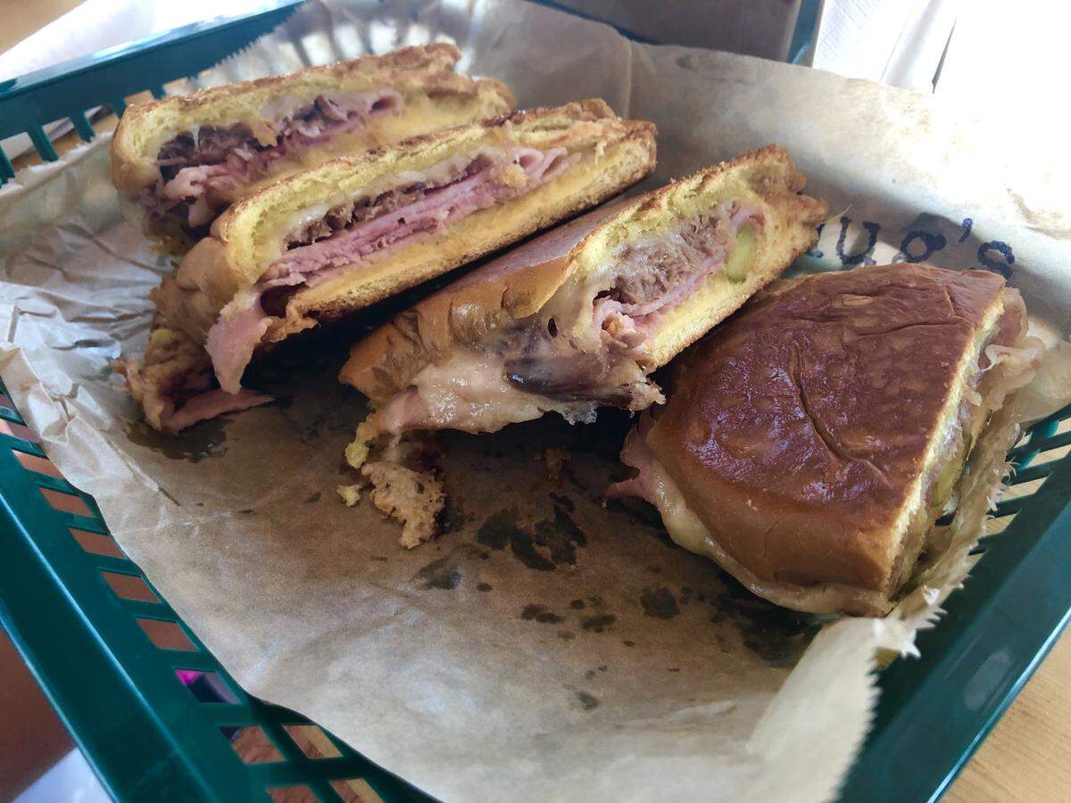 Duck media noche at Chug’s diner in Coconut Grove.