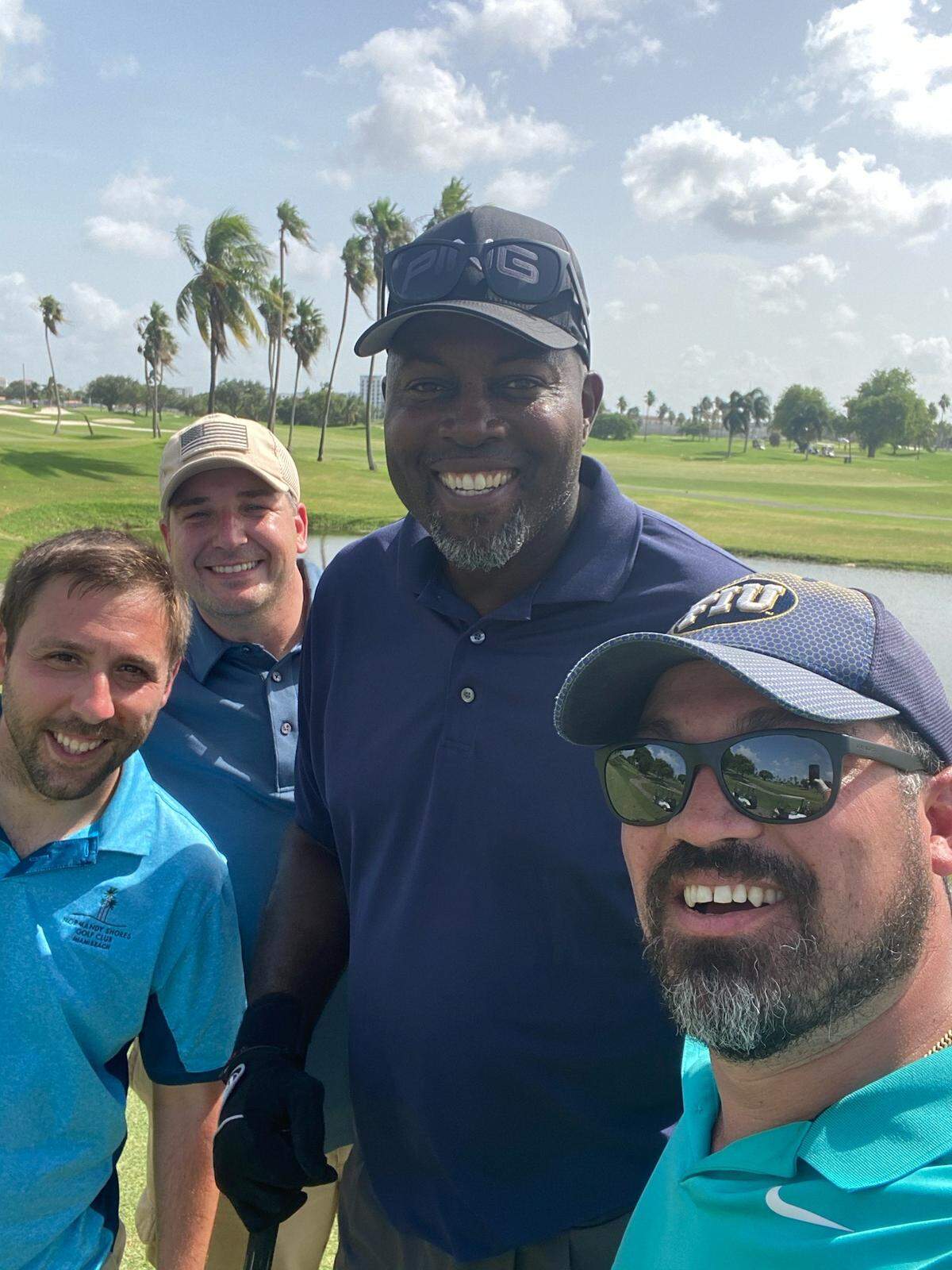 Marlin Muller, Edgar Gonzalez, Glen Rice and Yanny Hidalgo at Melreese Country Club.