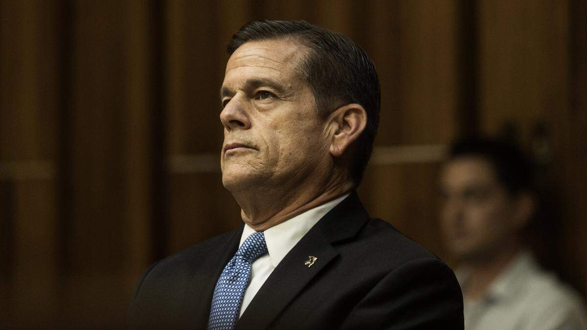 Defendant George Pino reacts, during a motion hearing, as he is facing vessel homicide charges related to the 2022 boat crash that killed an Our Lady of Lourdes Academy student, in front of Judge Marisa Tinkler Mendez at Courtroom 4-6 in the Richard E. Gerstein Justice Building, on Wednesday, May 27, 2026.