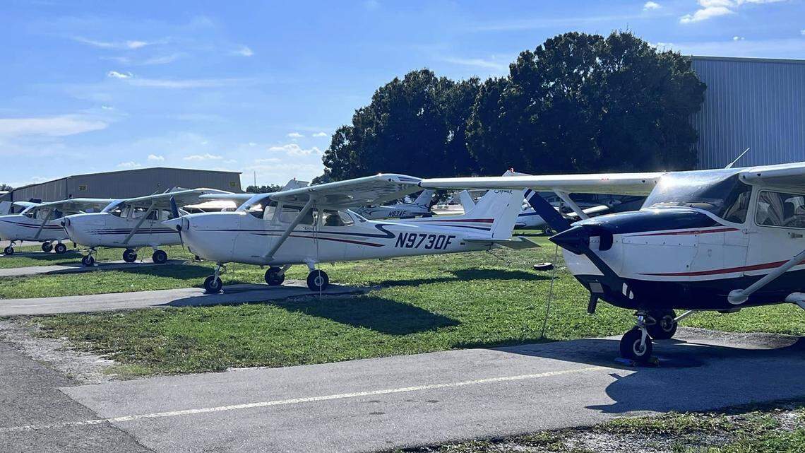 Ten aircraft were damaged by an angry student pilot at Treasure Coast Flight School in Stuart, Florida, the Martin County Sheriff’s Office said.