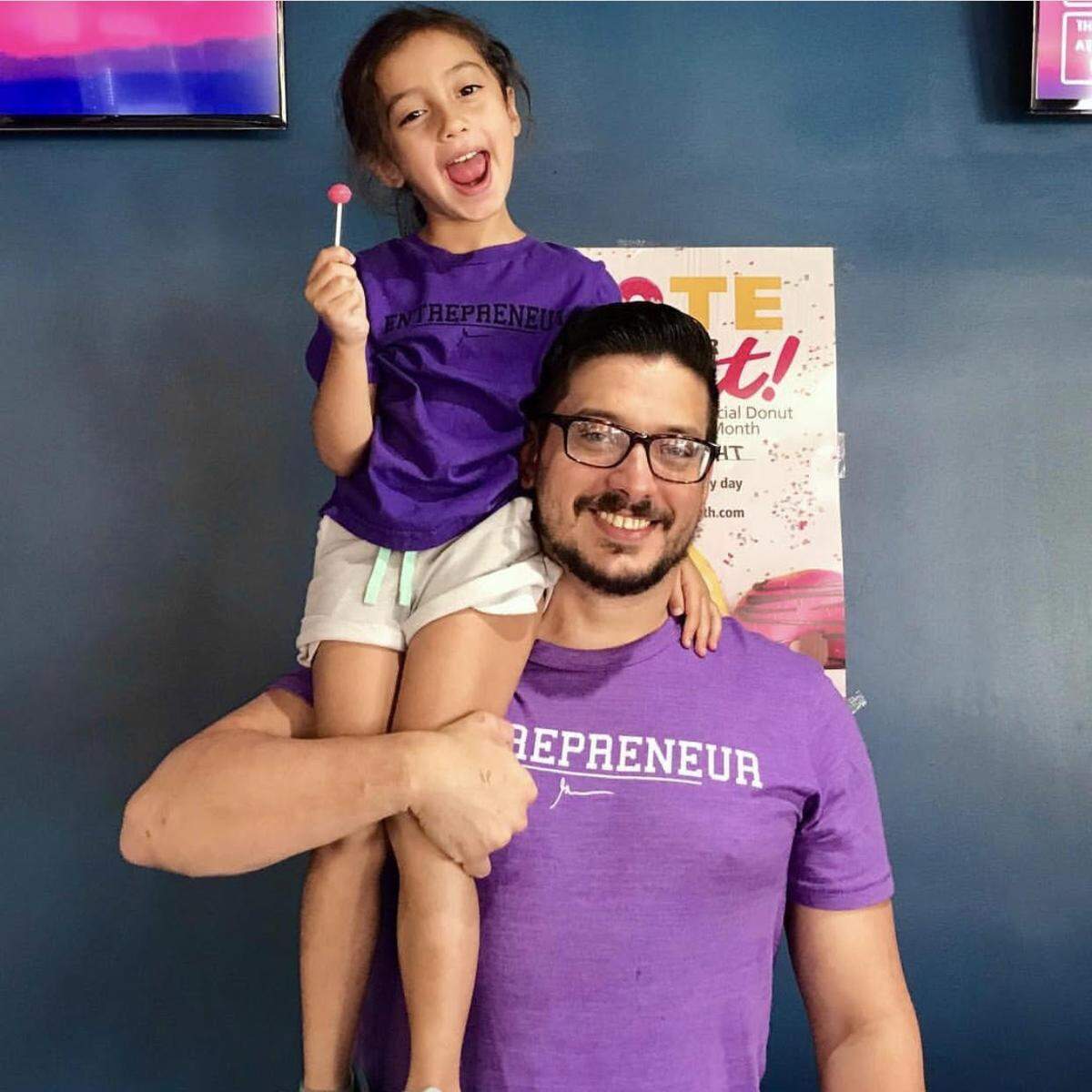 Sweet Melody ice cream founder Mike Romeu with his daughter, Melody