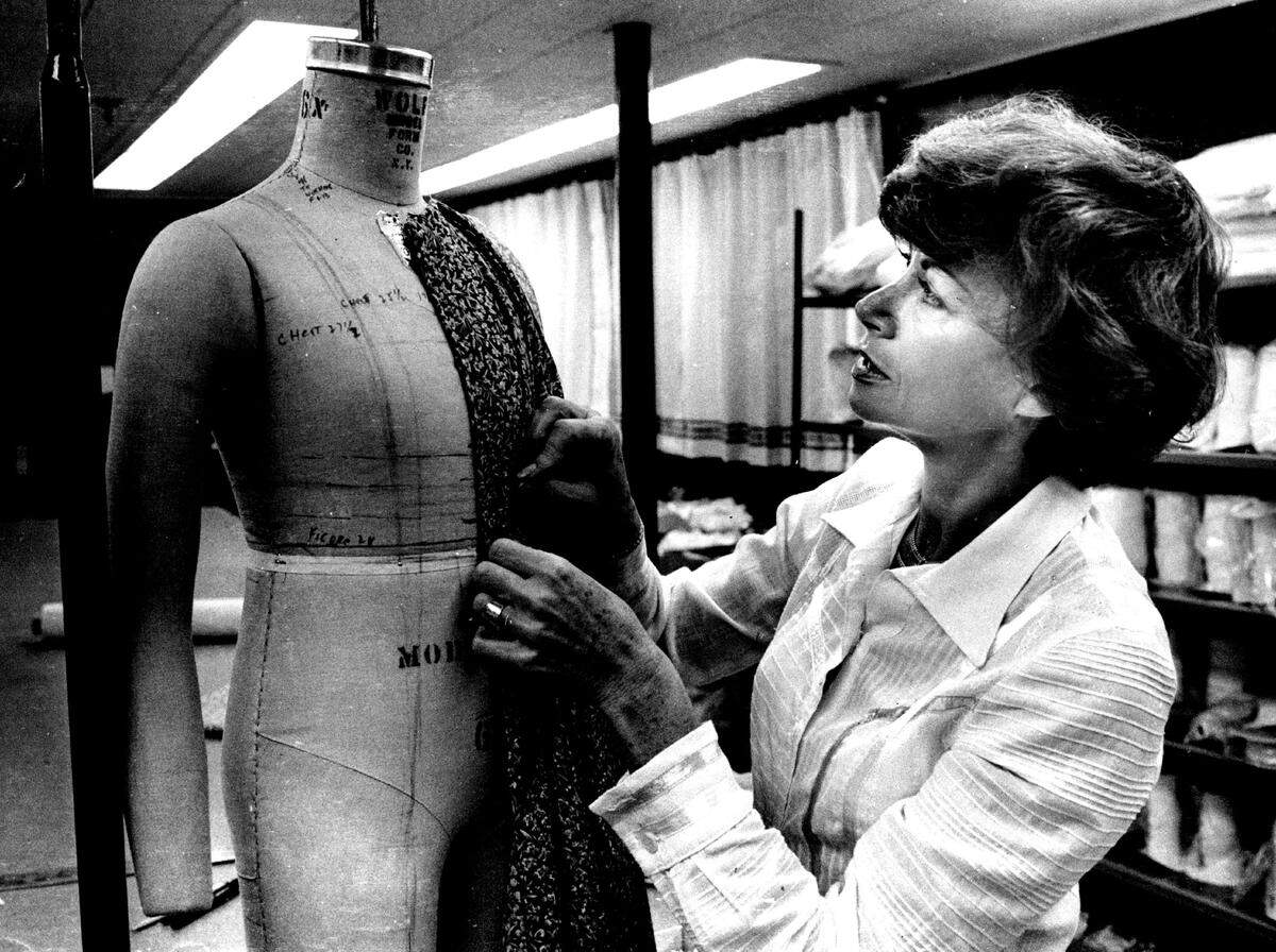 Designer Doreee Selevan at work in the Dorissa factory in Miami.