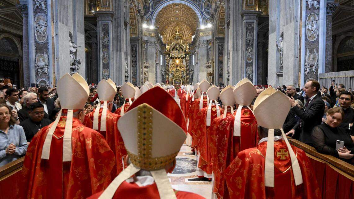 Italy, Rome, Vatican,May 07, 2025. Cardinal Giovanni Battista Re  leads a special mass “Pro eligendo papa,” or for the election of the pope, before the conclave begins, at St. Peter’s Basilica in the Vatican.
Photograph by Vatican Media  / Catholic Press Photo
RESTRICTED TO EDITORIAL USE - NO MARKETING - NO ADVERTISING CAMPAIGNS (Photo by ©Vatican Media/CPP / ipa-agency.net/IPA/Sipa USA)