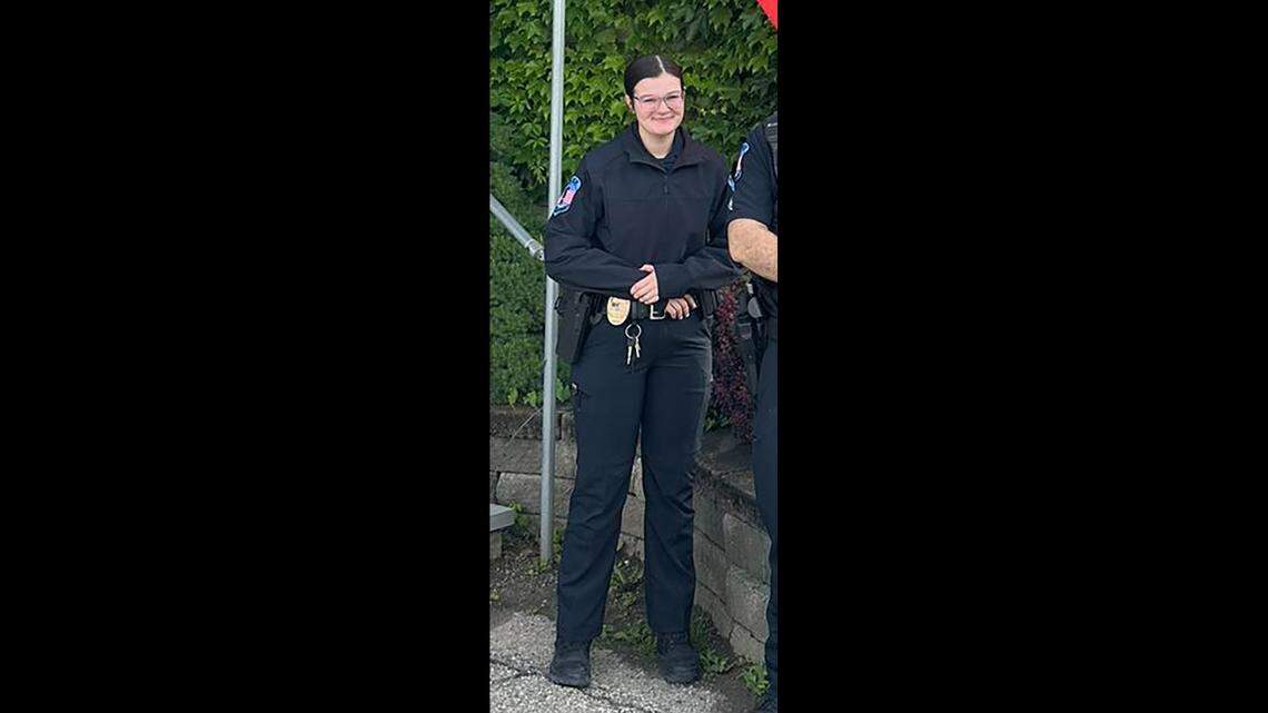 Jessica Ebbighausen, a 19-year-old police officer in Rutland, Vermont, was killed while chasing a fleeing suspect, officials said.