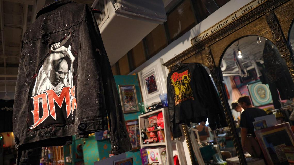 Little River is transforming with new businesses, as developers and investors enter the old Miami neighborhood. Above: Eclectic items are on display for sale at the thrift store Sir Thrifty inside The Citadel marketplace.