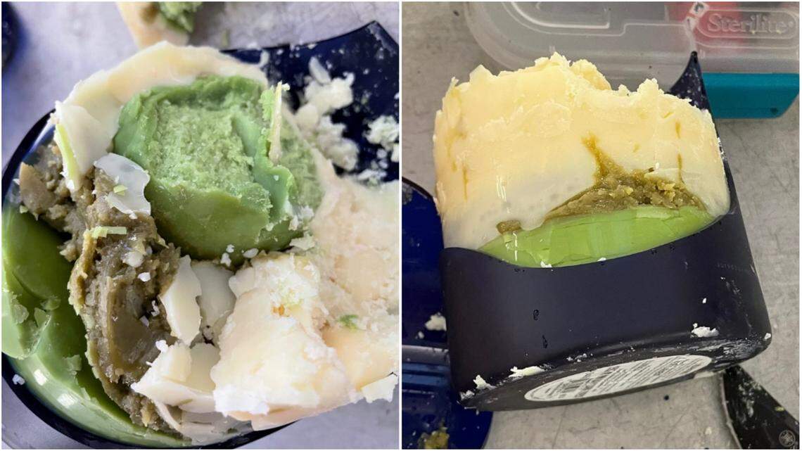 This candle concealing marijuana was found at Boston Logan International Airport, authorities said.