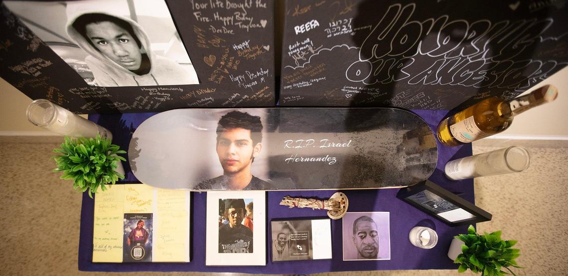 A table in honor of Fèt Gede, the Haitian ‘Day of Dead,’ by the Community Justice Project curated by Nadege Green and Marie Vickles at the Little Haiti Cultural Complex.