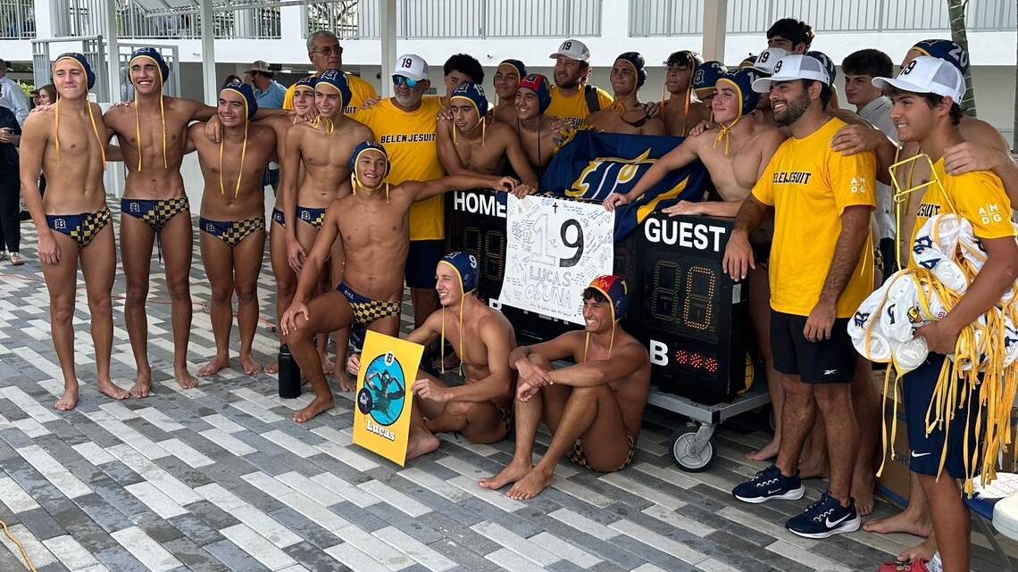 Belen Jesuit’s water polo team is the Leo Suarez-Walter Krietsch Courage Award recipient