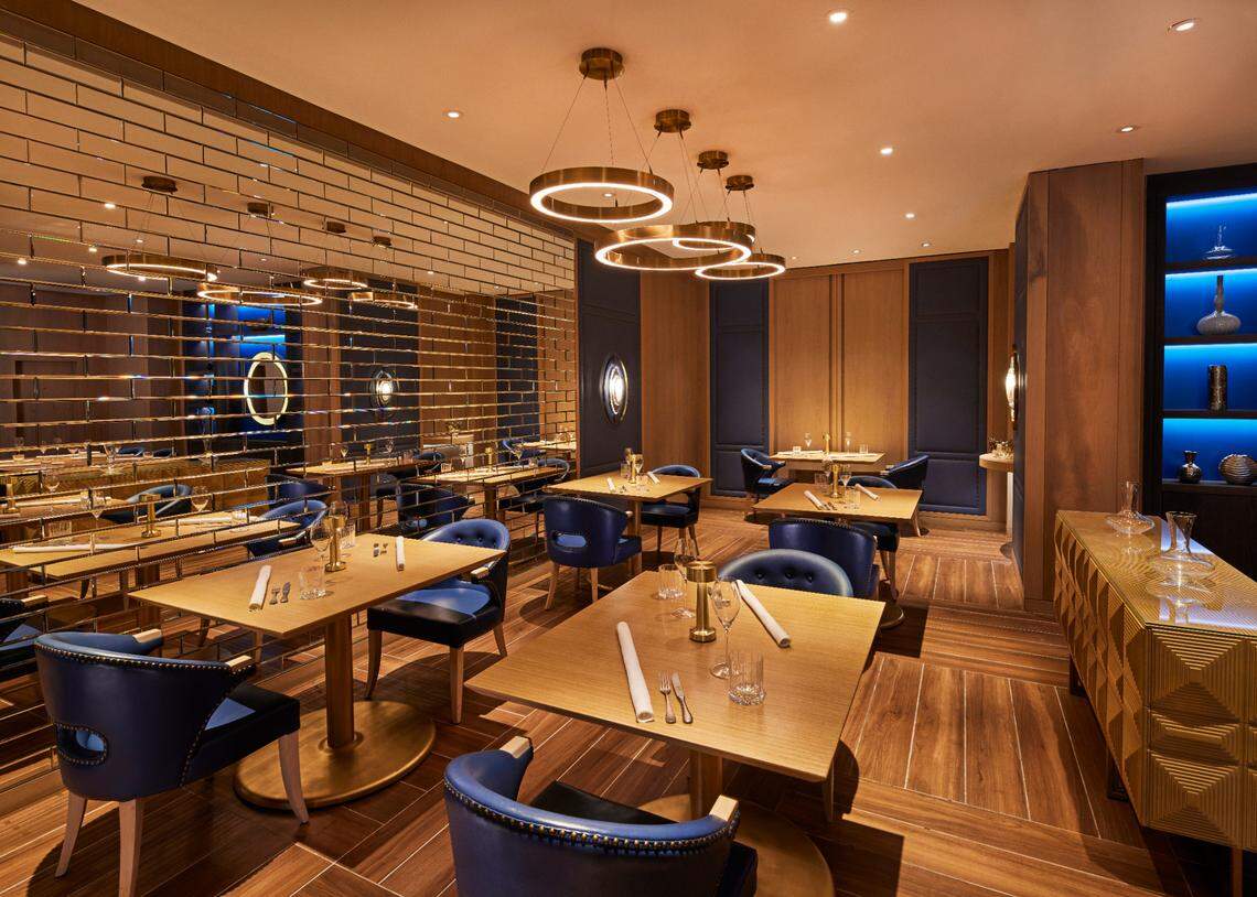 The Tambourine Room by Tristan Brandt is located inside the Carillon Miami Wellness Resort.