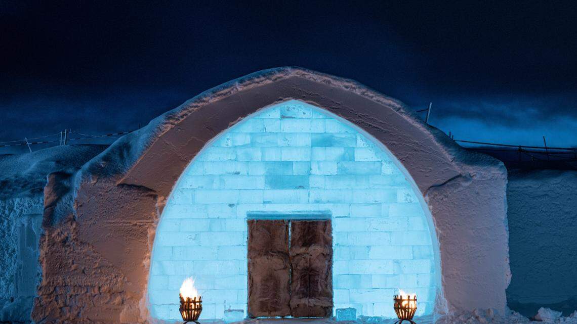 Giant ice snails and delicate snow flowers: Take a look inside Sweden’s ice hotel