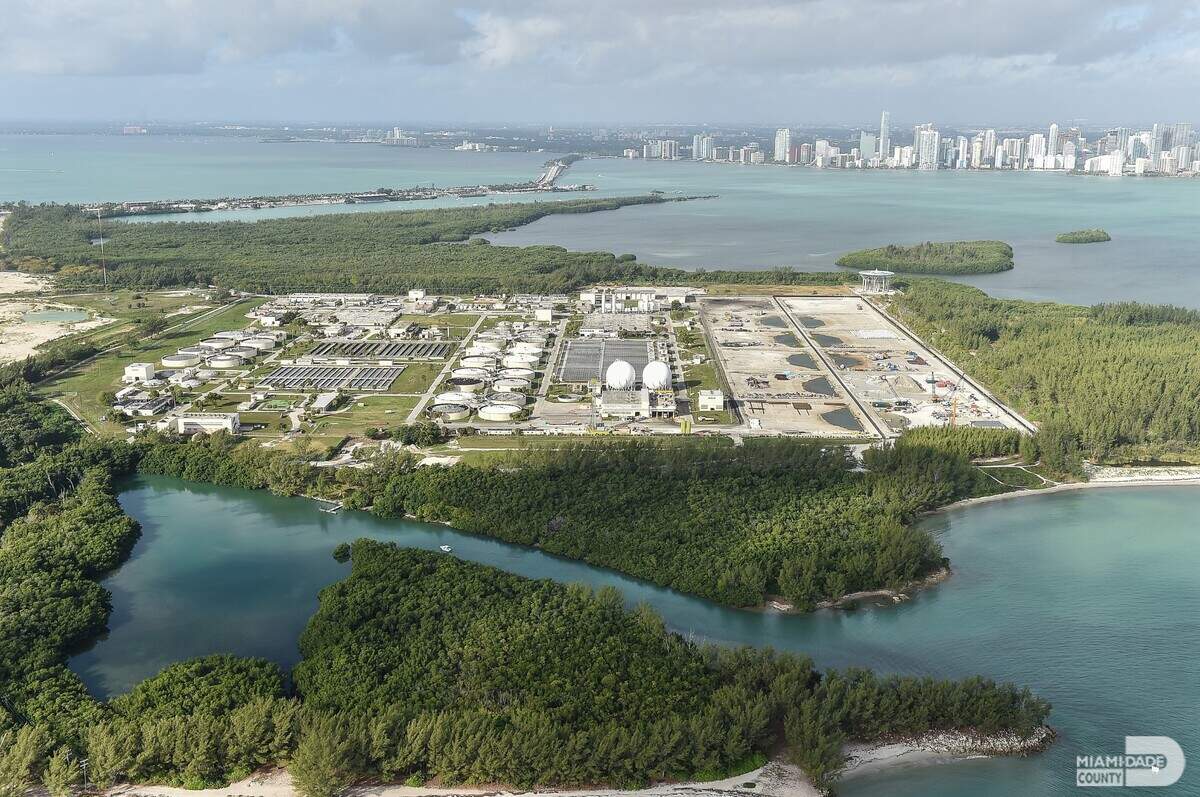 Miami-Dade Water and Sewer takes weekly samples from its wastewater treatment plant in Virginia Key as part of a COVID-19 testing program.