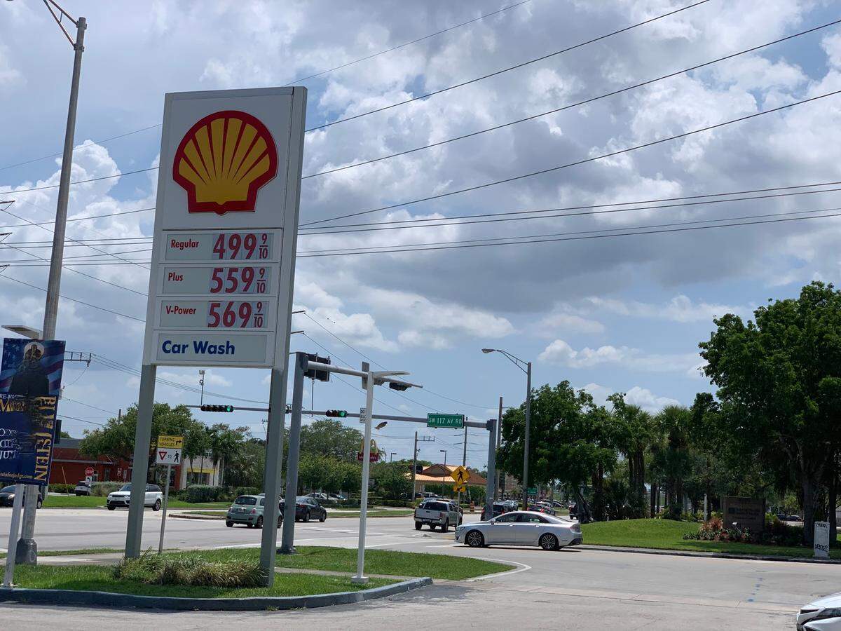 Regular gas has been $4.99 for most of the week at this Shell location on Kendall Drive near Town and Country Mall on June 18, 2022.