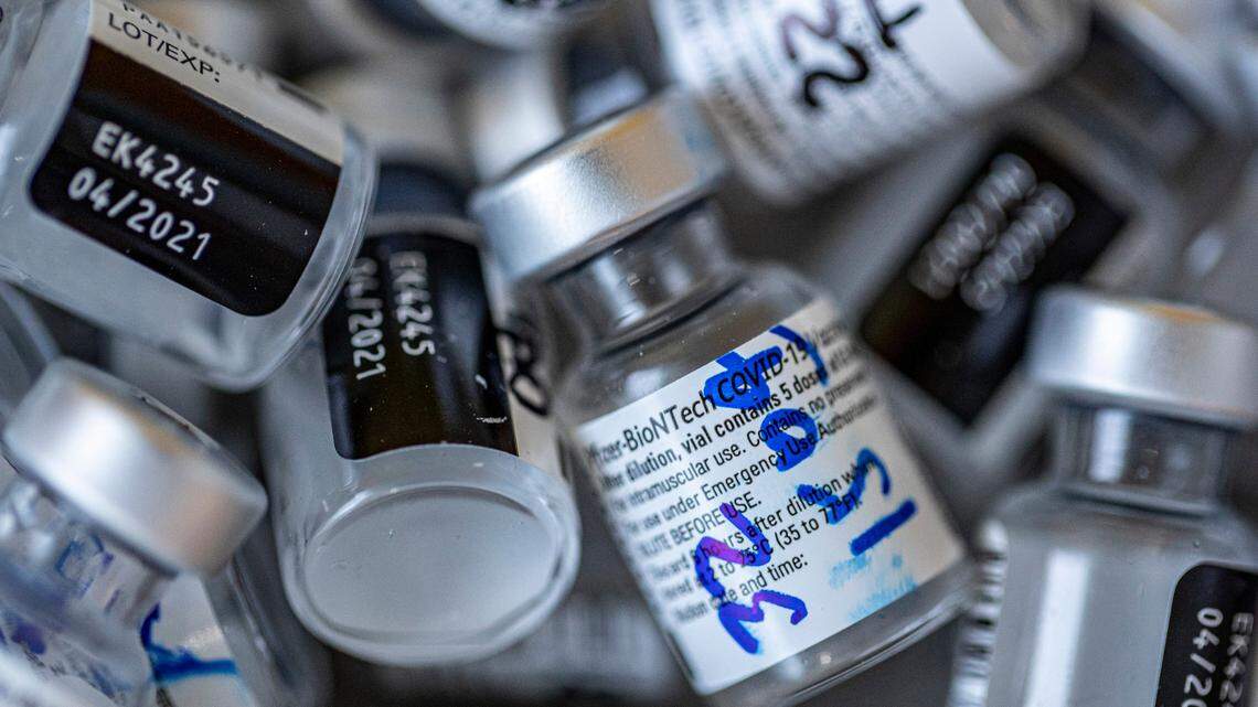 Three people were given a COVID-19 shot by mistake at the Joint Base Lewis-McChord military base, military officials said on Oct. 27, 2021.