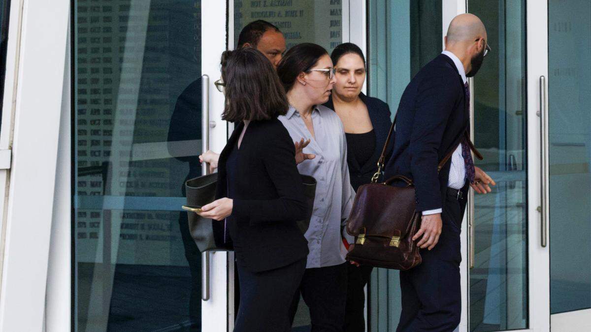 Angelica Pacheco, former Hialeah council member, leaves her court hearing on Monday, Jan. 26, 2026, at the Wilkie D. Ferguson Jr. U.S. Courthouse in downtown Miami, Fla.