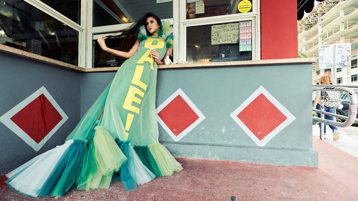 We found the most Miami dress ever. Perfect for brunch. Or marrying Pitbull.